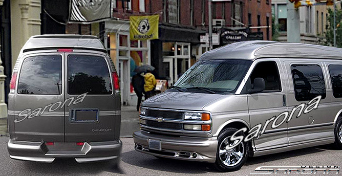 Custom Chevy Express Van  All Styles Body Kit (1996 - 2002) - $1190.00 (Part #CH-043-KT)